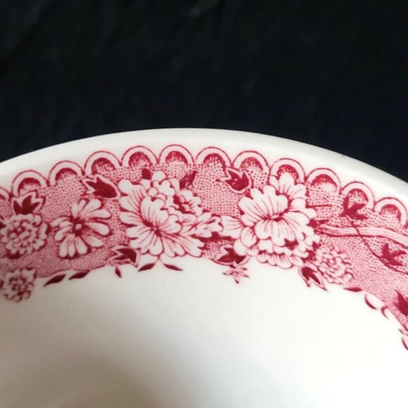 Vintage Warwick Tudor Rose Cream Soup Bowl Double Handled Bouillon Cup - Picture 10 of 10
